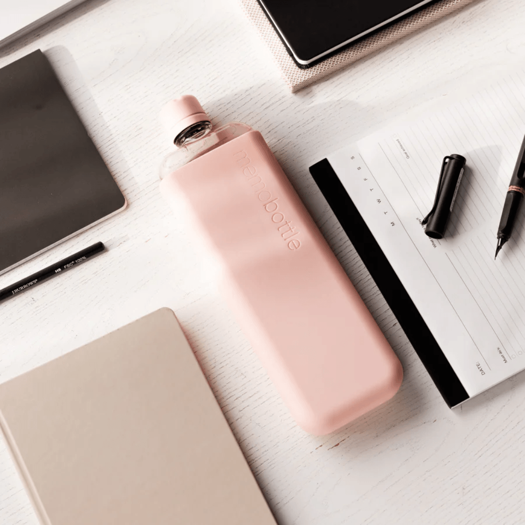 Water Bottle - memobottle - memobottle Slim (Bundle) Pale Coral 450mL - The Gift Company