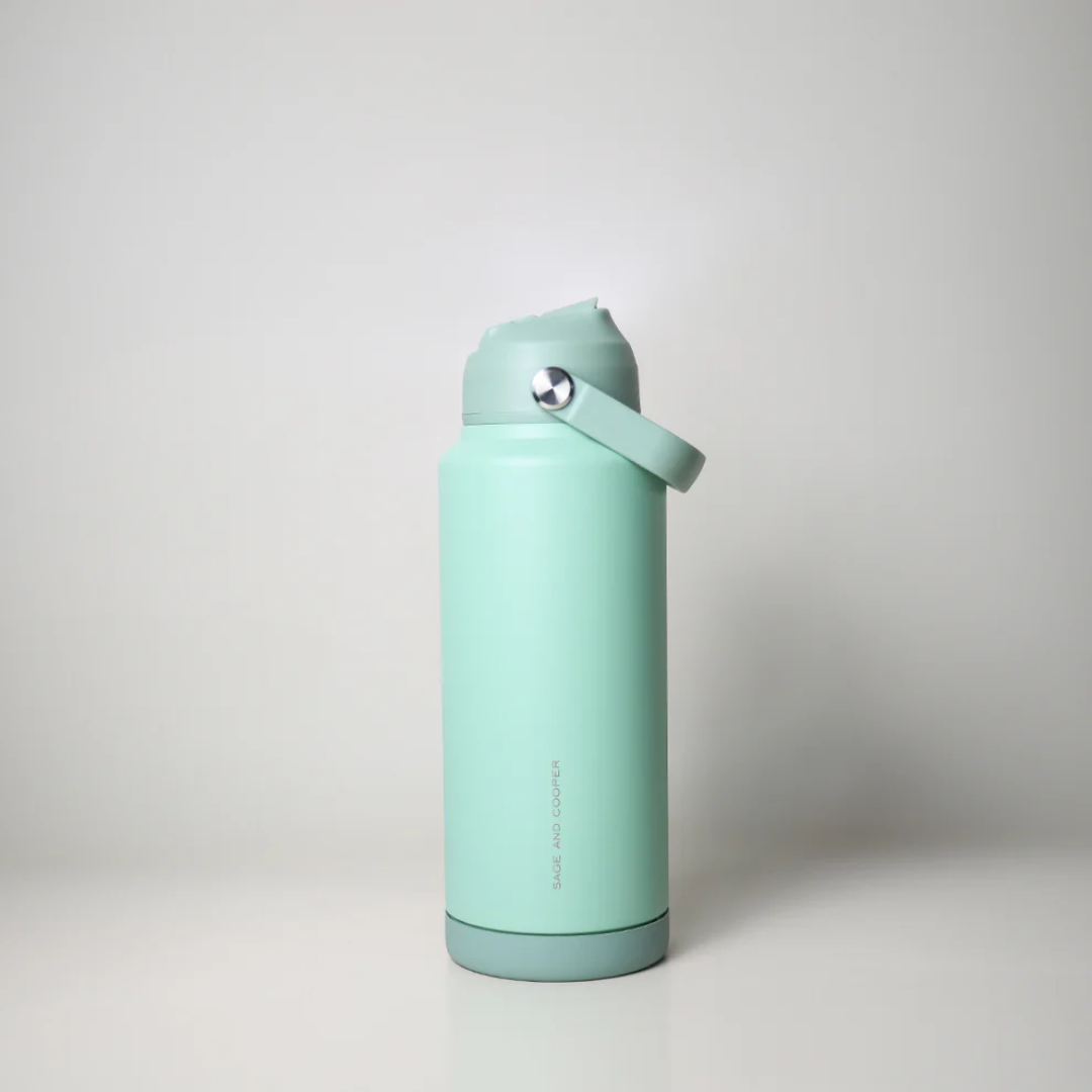 Water Bottle - Sage & Cooper - Sage & Cooper Joy Green Bottle 1L - The Gift Company