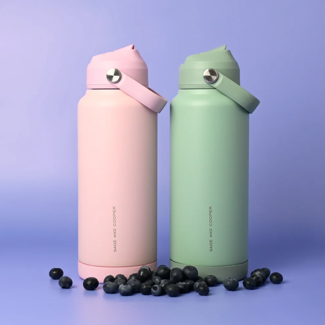 Water Bottle - Sage & Cooper - Sage & Cooper Joy Green Bottle 1L - The Gift Company