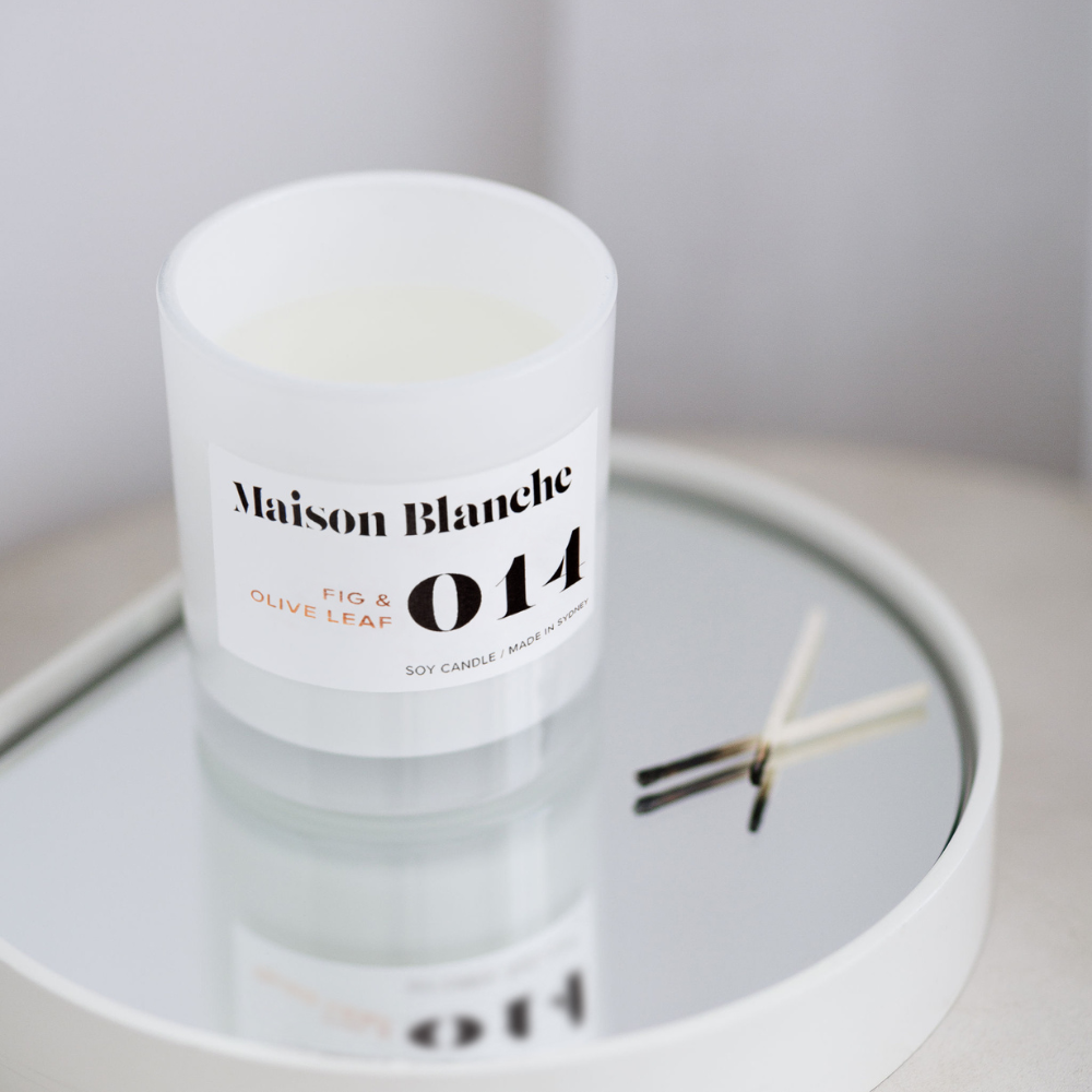 Maison Blanche 014 Fig & Olive Leaf Large Candle 400g – official Maison Blanche product image 3