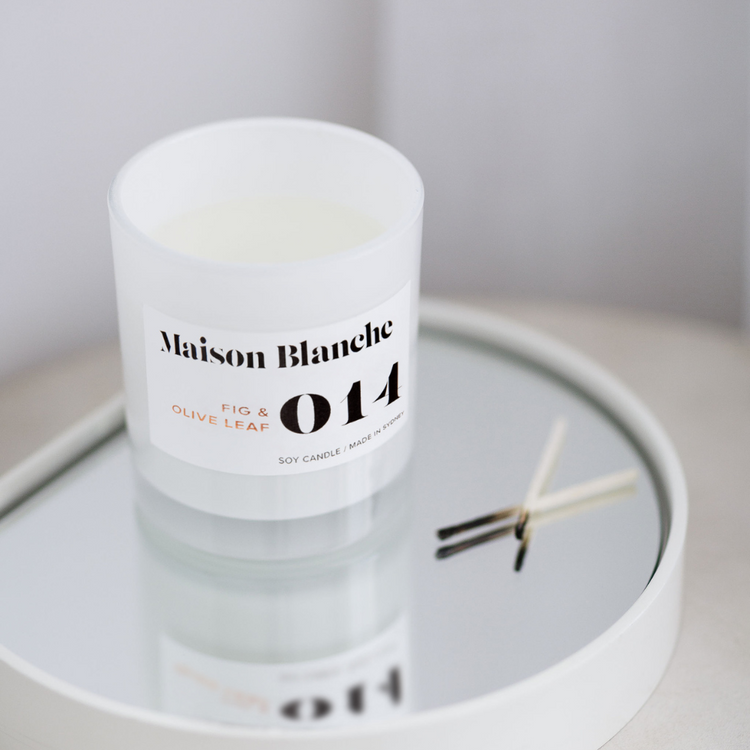 Maison Blanche 014 Fig & Olive Leaf Large Candle 400g – official Maison Blanche product image 3