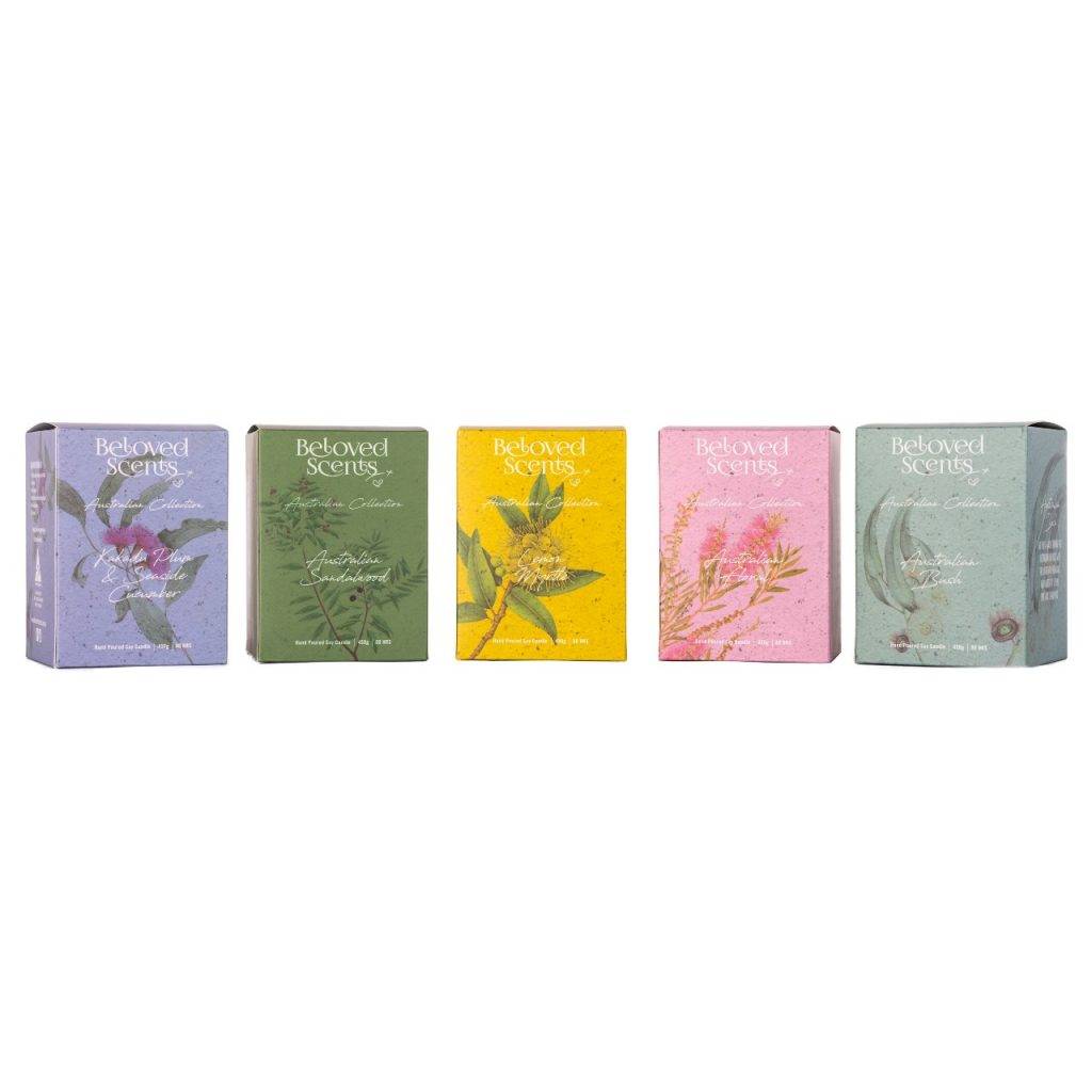 Beloved Scents Lemon Myrtle Soy Candle 500mL – 80+hr Burn supplier image 2