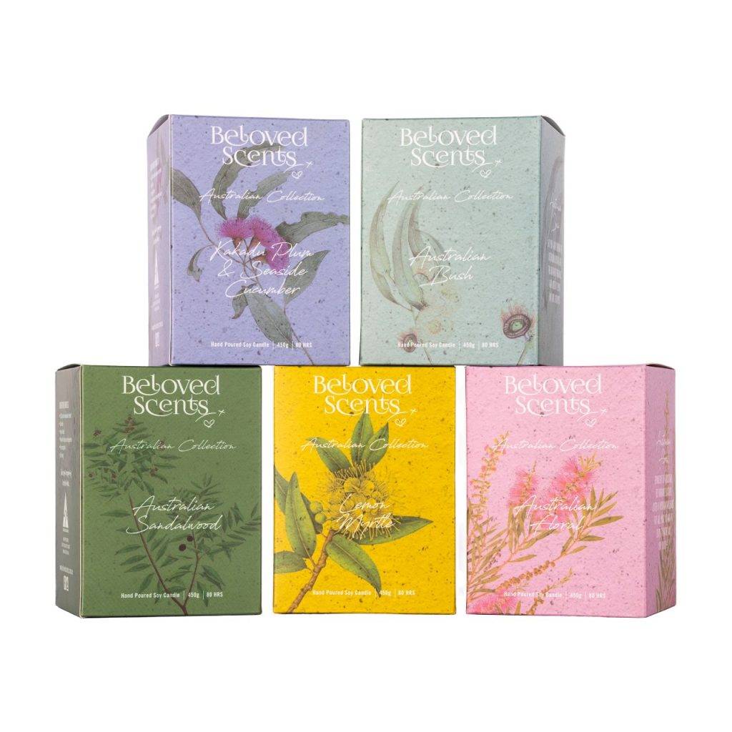 Beloved Scents Australian Floral Soy Candle 500mL – 80+hr Burn supplier image 3