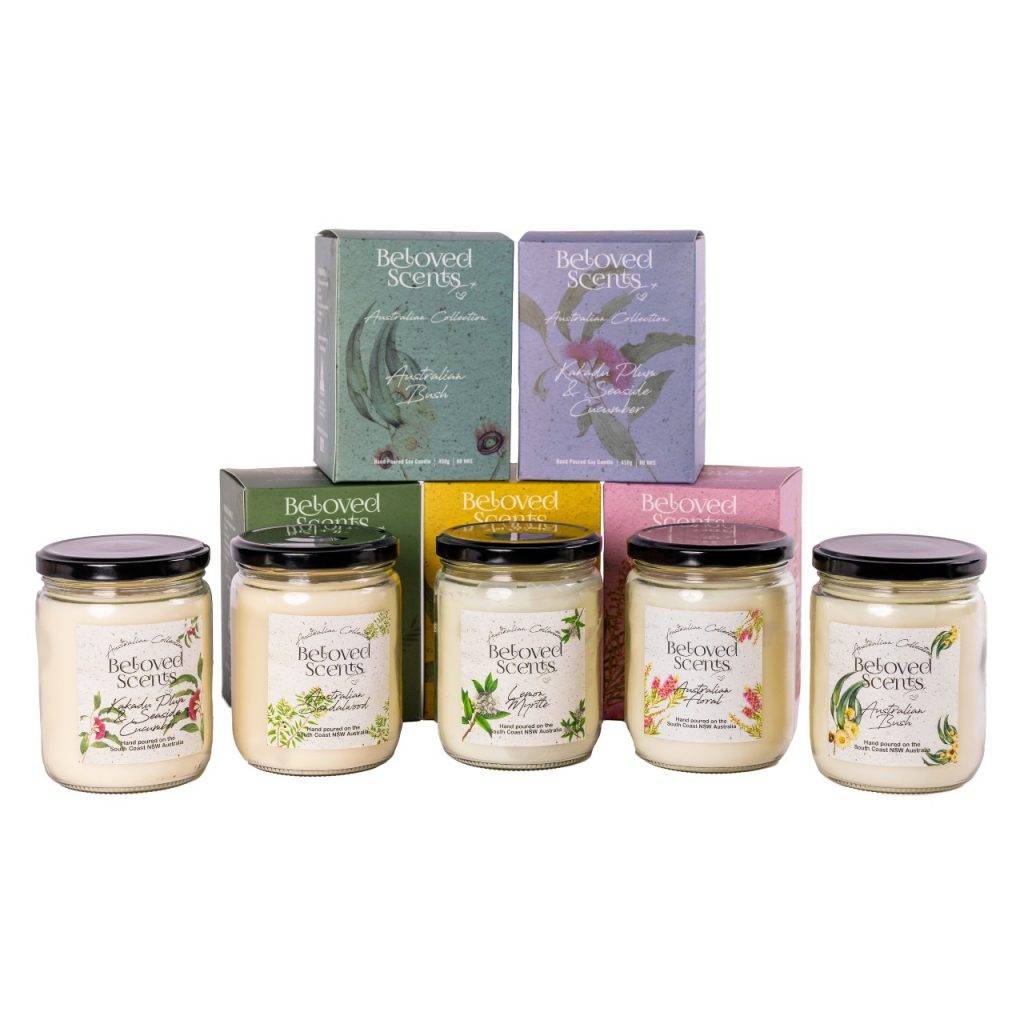 Beloved Scents Kakadu Plum & Seaside Cucumber Soy Candle 500mL – 80+hr Burn supplier image 1