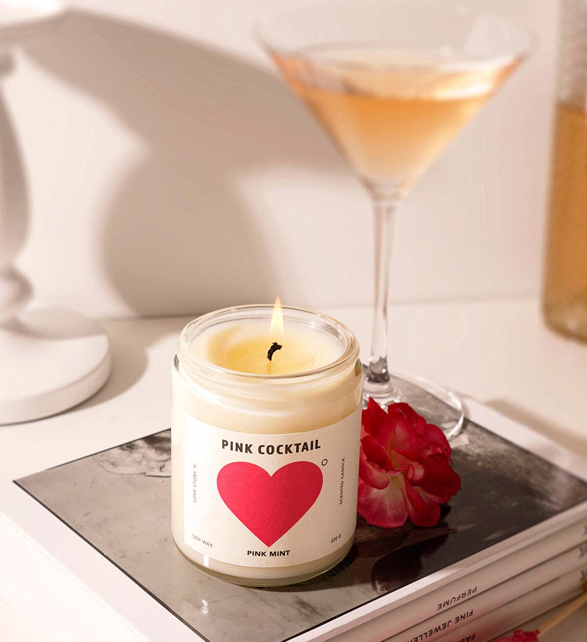 Pinkmint Candle Pink Cocktail Soy Candle 220g