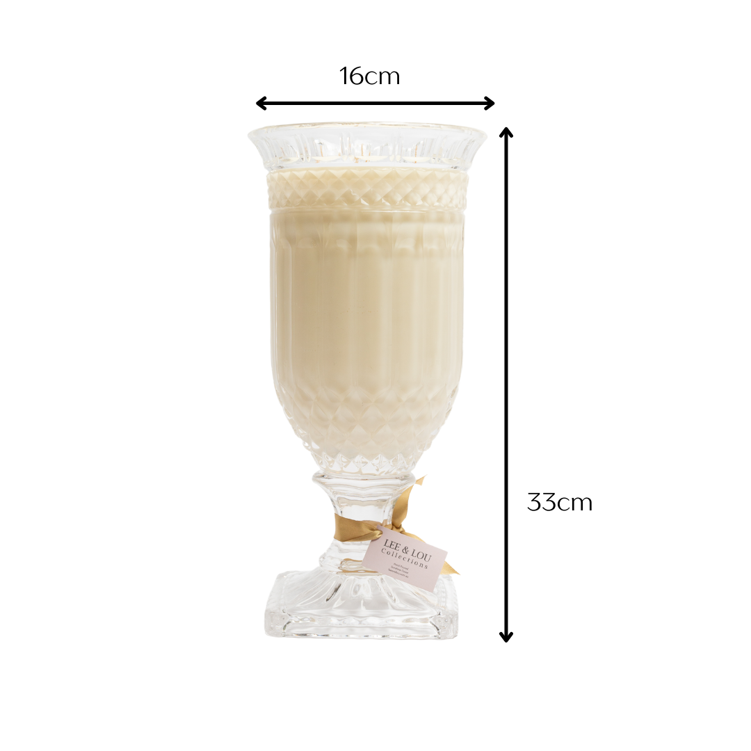 Lee & Lou Pink Champagne Crystal Vase Candle 1.5kg styled product image 4