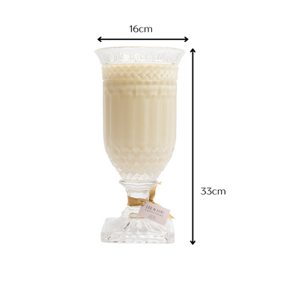 Lee & Lou Pink Champagne Crystal Vase Candle 1.5kg styled product image 4
