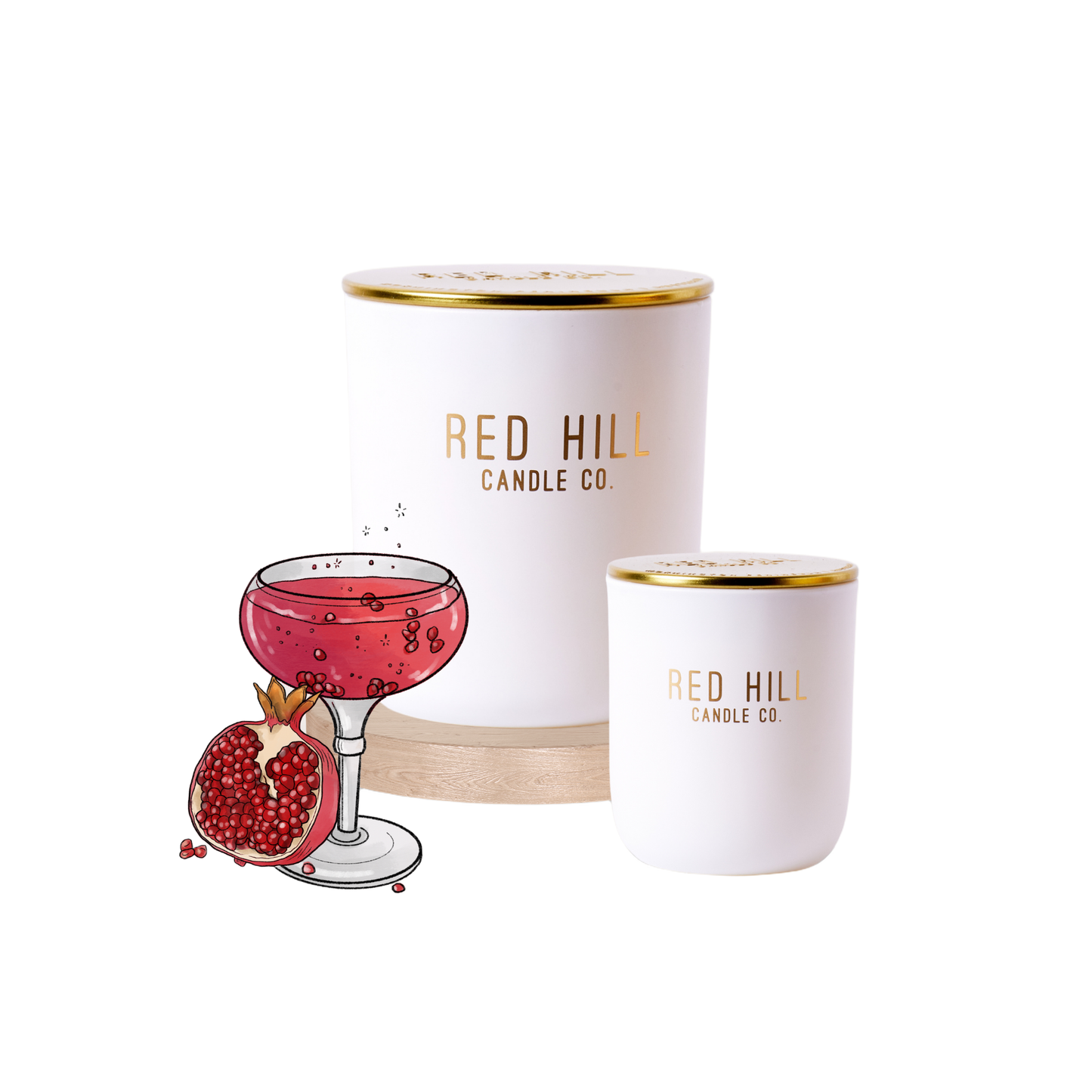 Red Hill Candle Co Champagne & Pomegranate Small Soy Candle product image