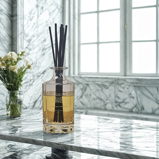 Sanjula Luxury Decanter Reed Diffuser Set  White | 500mL