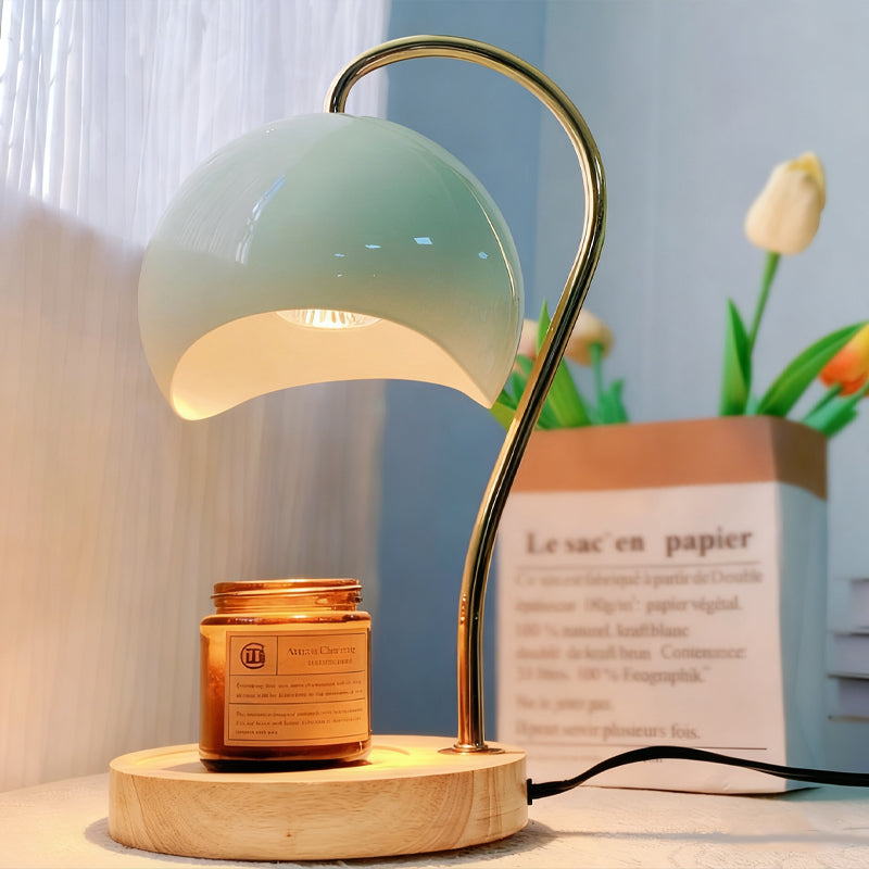 Scandinavian Candle Warmer Lamp with Timer & Dimmable Lighting