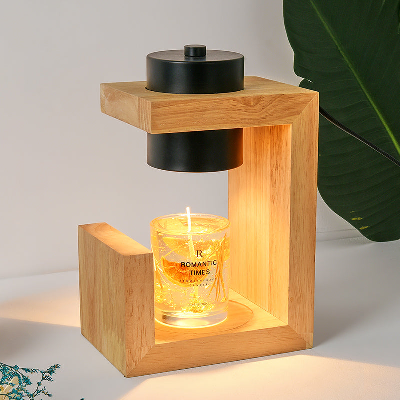 Nordic Wood Candle Warmer Lamp Aromatherapy Wax Melting Table Lamp (110V/230V) - The Gift Company