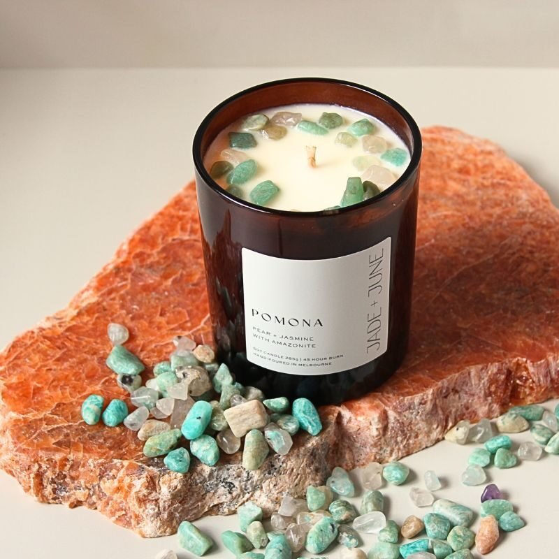 Jade + June Pomona Crystal-Infused Soy Candle – 45hr Burn supplier image 3