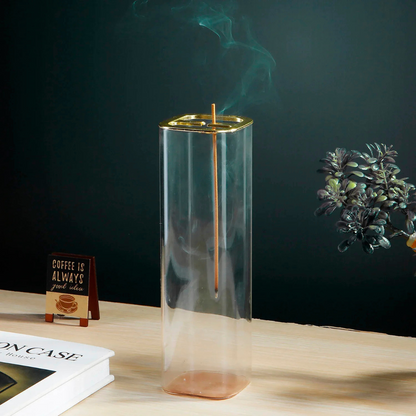 2-in-1 Glass Incense Burner with Removable Ash Catcher
