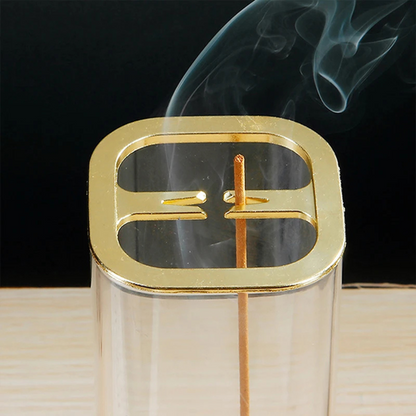 2-in-1 Glass Incense Burner with Removable Ash Catcher