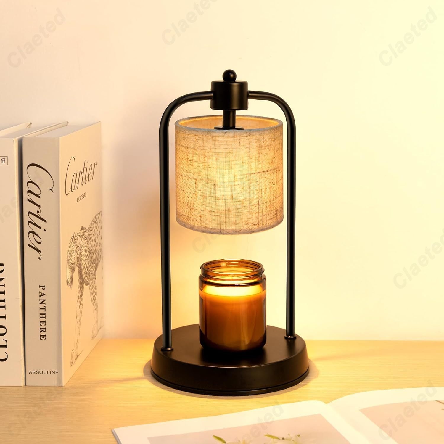 Creative Black Reed Diffuser Wax Melting Lamp - The Gift Company
