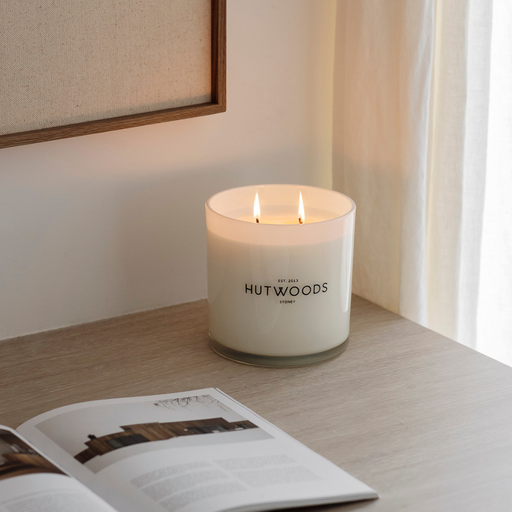 Hutwoods Champagne & Strawberries Candle Extra Large 250+ Hours Burn Time lifestyle image 3
