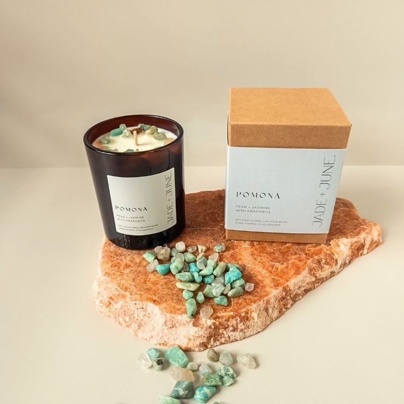 Jade + June Pomona Crystal-Infused Soy Candle – 45hr Burn supplier image 5