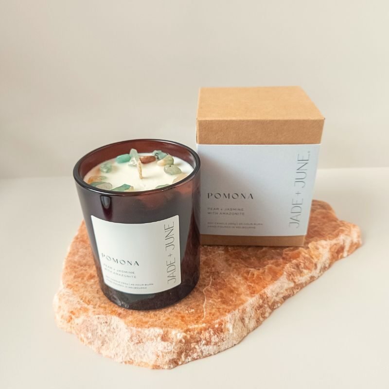 Jade + June Pomona Crystal-Infused Soy Candle – 45hr Burn supplier image 7