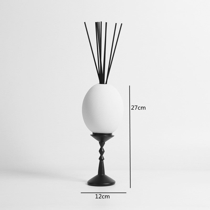 White Ceramic Eggshell Reed Diffuser Ornament