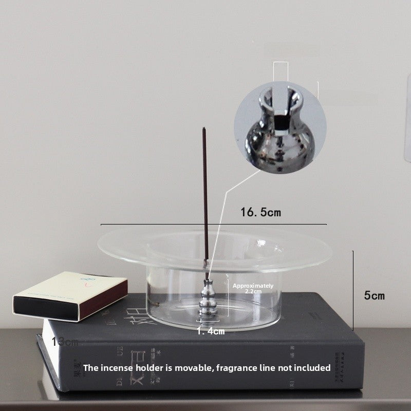 Glass & Stainless Steel Incense Holder