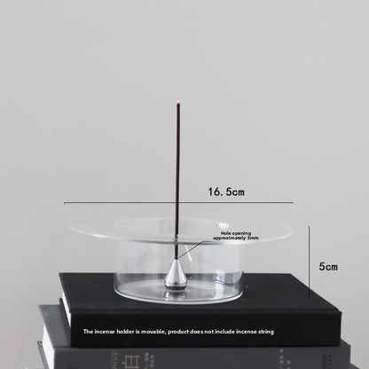 Glass & Stainless Steel Incense Holder