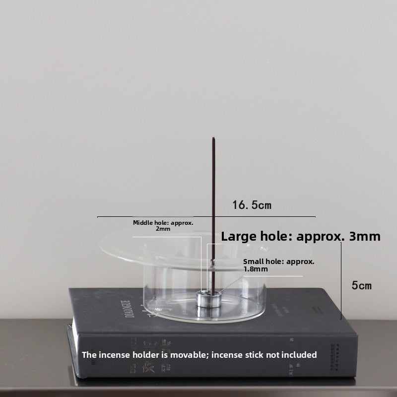 Glass & Stainless Steel Incense Holder