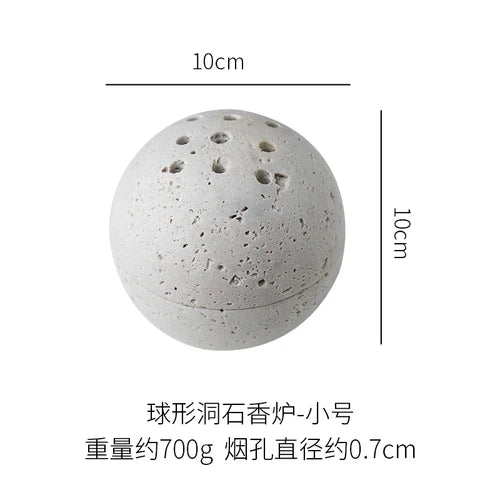 Natural Yellow Cave Stone Incense Burner European Style Marble Oil Burner