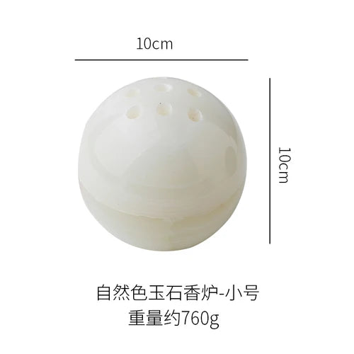 Natural Yellow Cave Stone Incense Burner European Style Marble Oil Burner