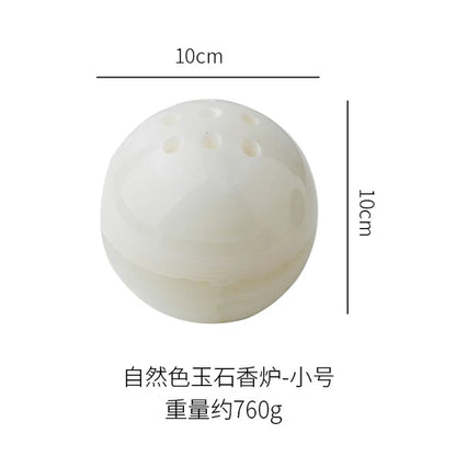 Natural Yellow Cave Stone Incense Burner European Style Marble Oil Burner