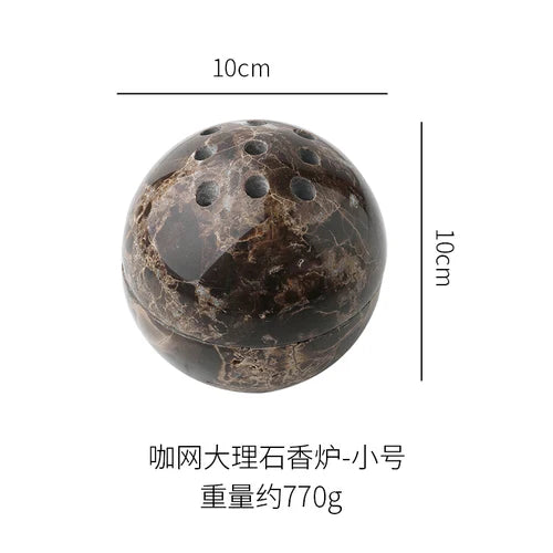 Natural Yellow Cave Stone Incense Burner European Style Marble Oil Burner