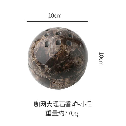 Natural Yellow Cave Stone Incense Burner European Style Marble Oil Burner
