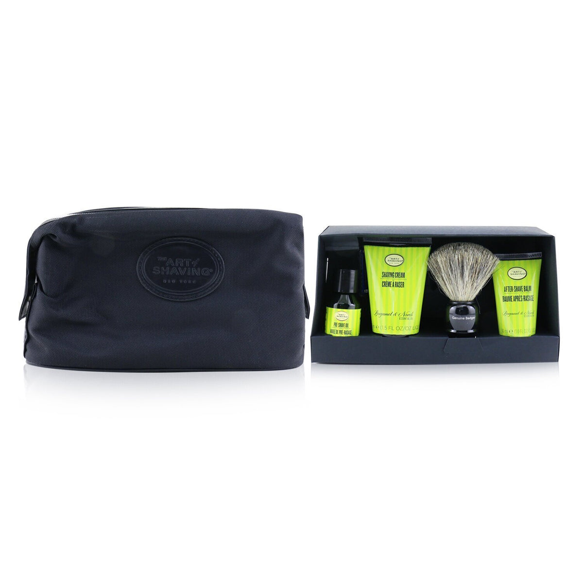 The Art of Shaving Four Elements Bergamot and Neroli Gift Set (Pre-Shave Oil 30mL, Shaving Cream 45mL, After-Shave Balm 30mL, Brush, Razor and Bag)