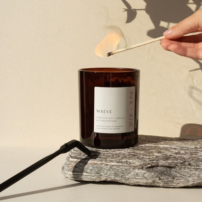 Jade + June Maeve Crystal-Infused Soy Candle – 45hr Burn supplier image 3