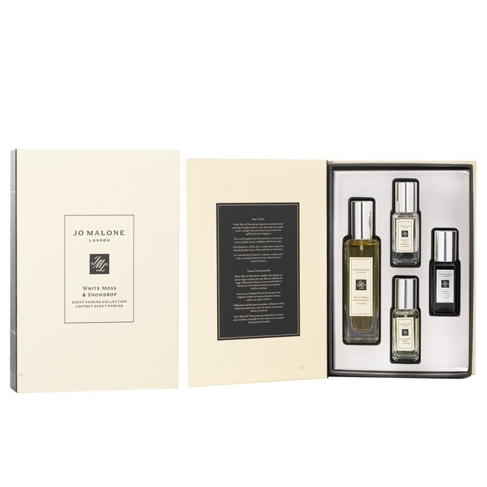 Jo Malone White Moss & Snowdrop pairing collection presentation
