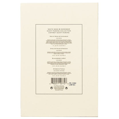 Jo Malone White Moss & Snowdrop pairing collection packaging