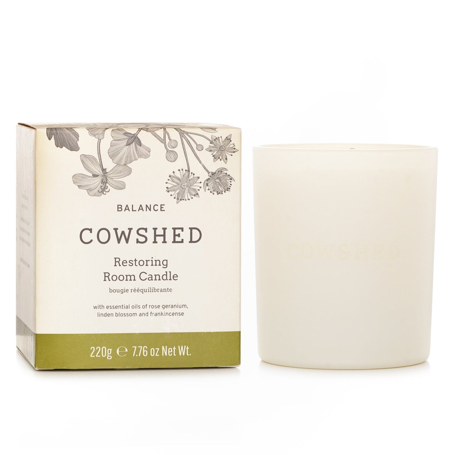 Cowshed Candle - Balance 220g strawberrynet alternate / packaging view