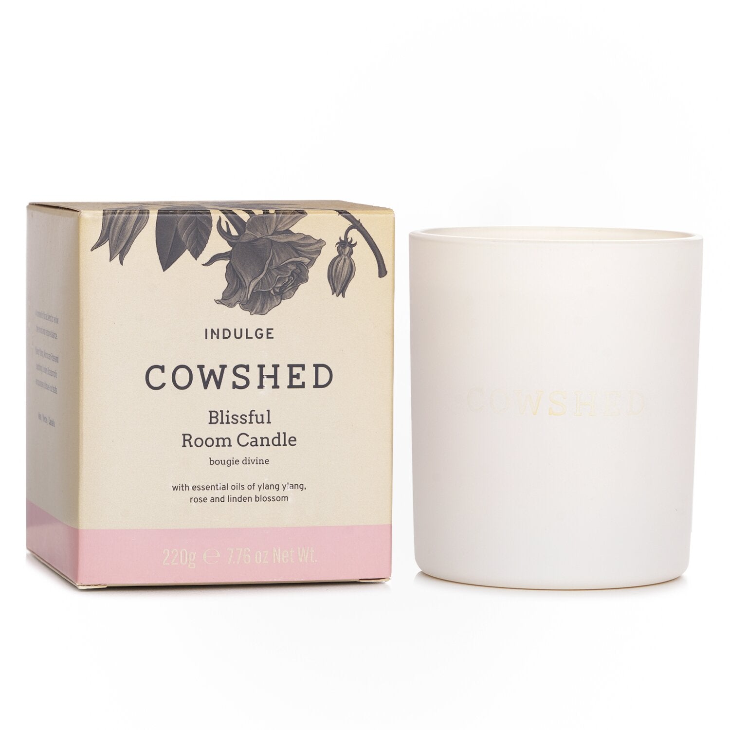 Cowshed Candle - Indulge 220g strawberrynet alternate / packaging view