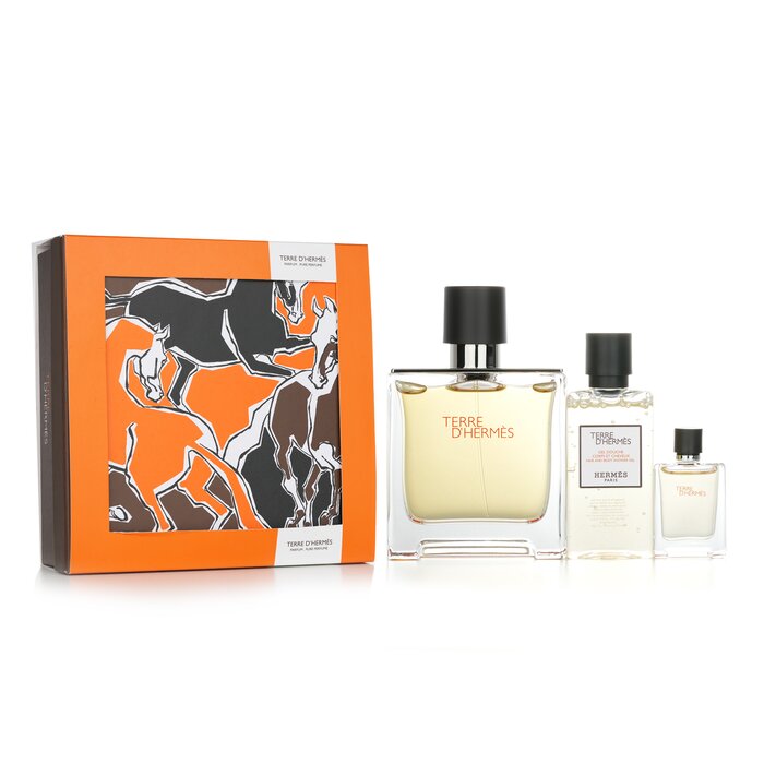 Hermès Terre d'Hermès Pure Gift Set 75mL + 5mL + 40mL Shower Gel additional supplier image 2