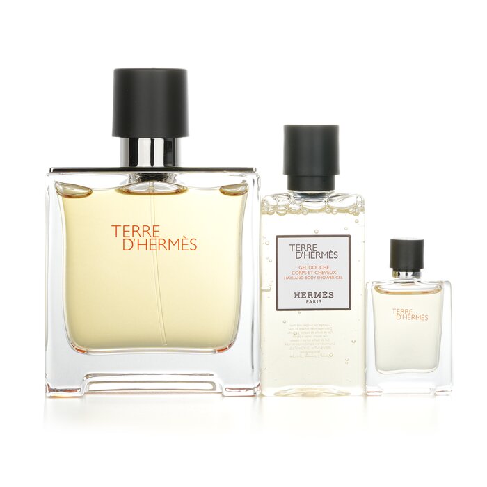 Hermès Terre d'Hermès Pure Gift Set 75mL + 5mL + 40mL Shower Gel main product image