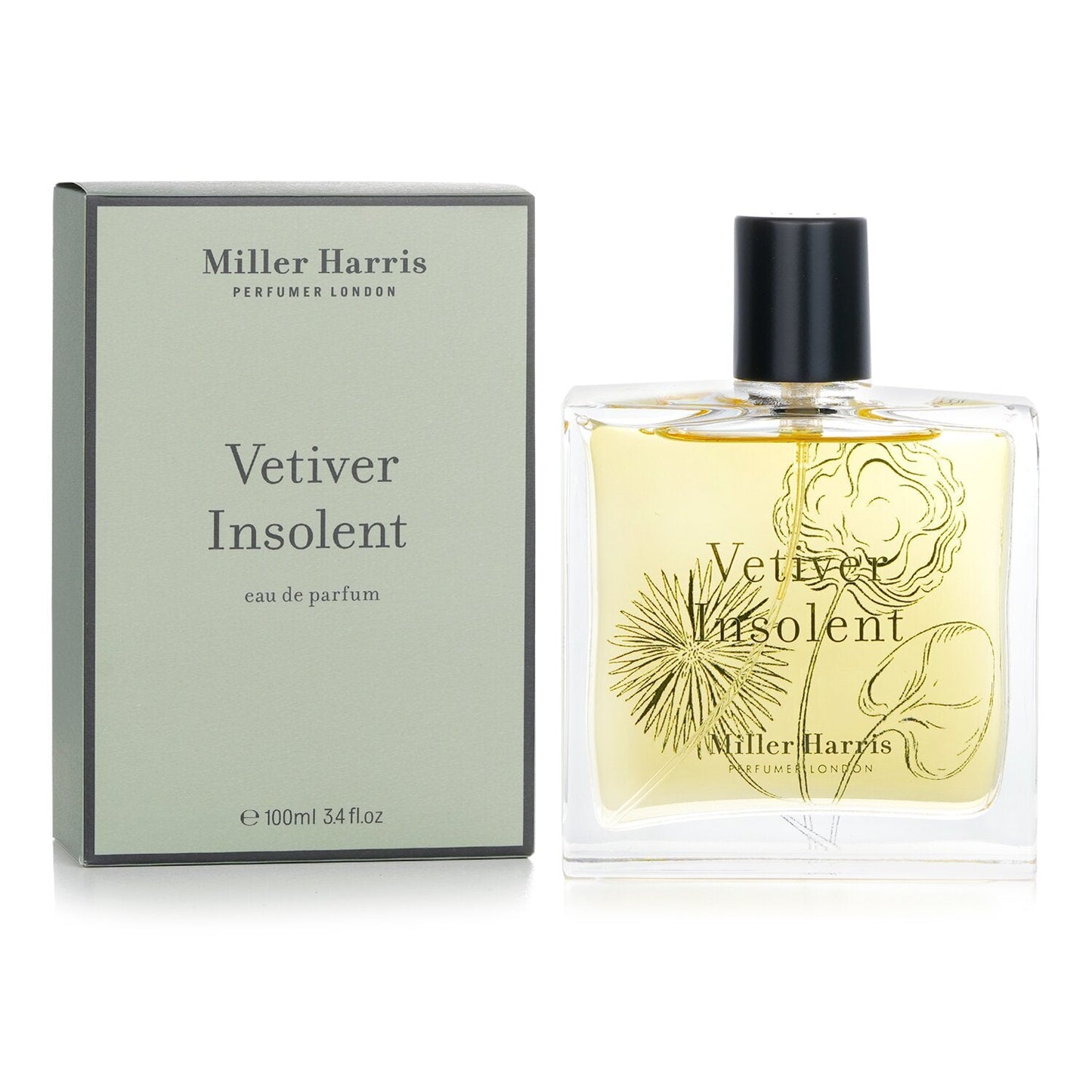 Miller Harris Vetiver Insolent Eau de Parfum 100mL strawberrynet alternate / packaging view