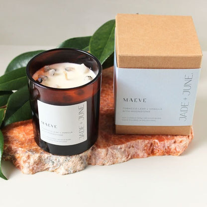 Jade + June Maeve Crystal-Infused Soy Candle – 45hr Burn supplier image 2