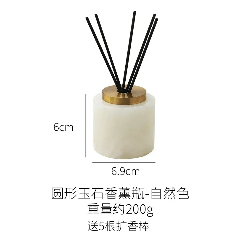 European Marble Aromatherapy Bottle Natural Stone Diffuser Decor Reed Diffuser