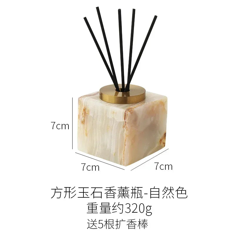 European Marble Aromatherapy Bottle Natural Stone Diffuser Decor Reed Diffuser