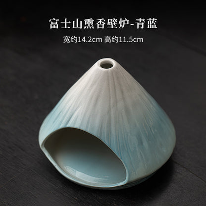 Mount Fuji Incense Burner Ceramic Fireplace Aromatherapy Holder