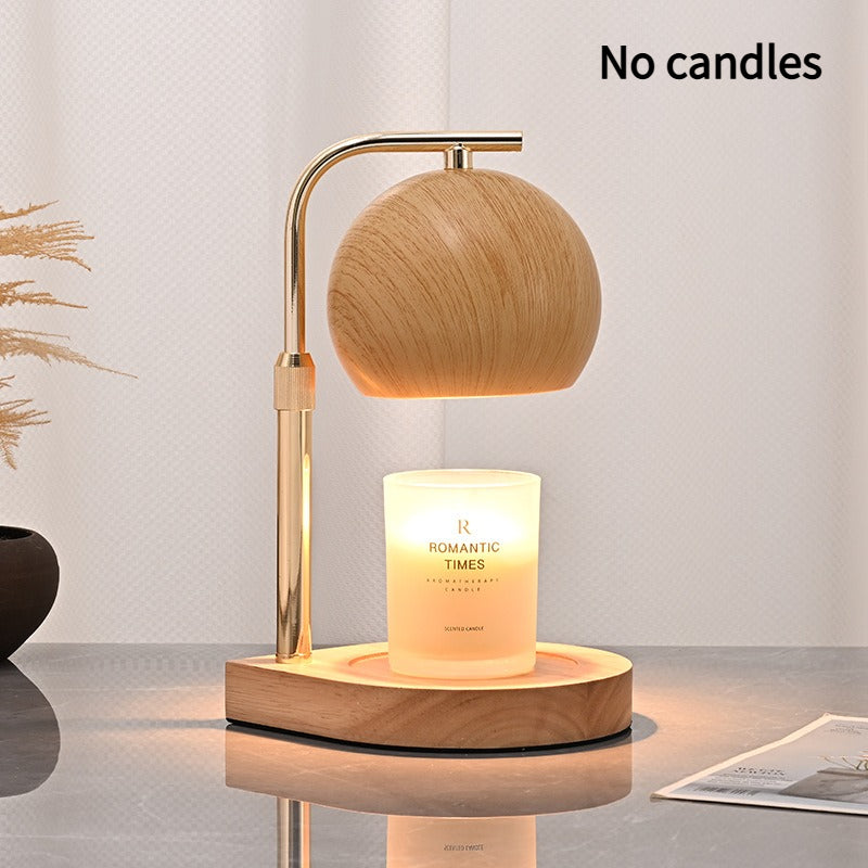 Wooden Candle Lamp Aromatherapy Warmer & Ambient Light