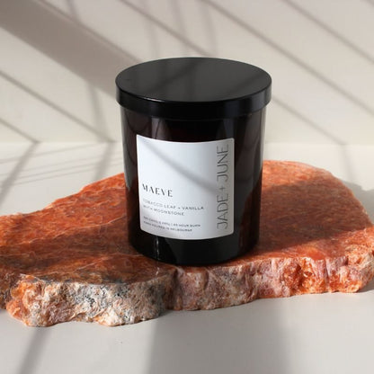 Jade + June Maeve Crystal-Infused Soy Candle – 45hr Burn supplier image 5