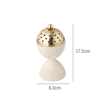 Travertine Mabkhara Burner Luxury Marble Bakhoor Incense Burner