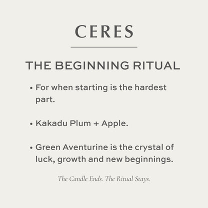Jade + June Ceres Crystal-Infused Soy Candle – 45hr Burn supplier image 1