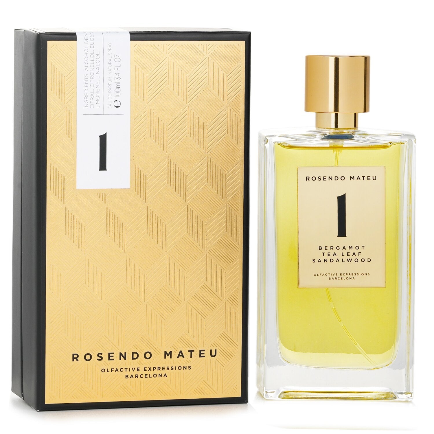 Rosendo Mateu Rosendo Mateu Eau de Parfum - #1 Bergamot, Tea Leaf, Sandalwood 100mL strawberrynet alternate / packaging view