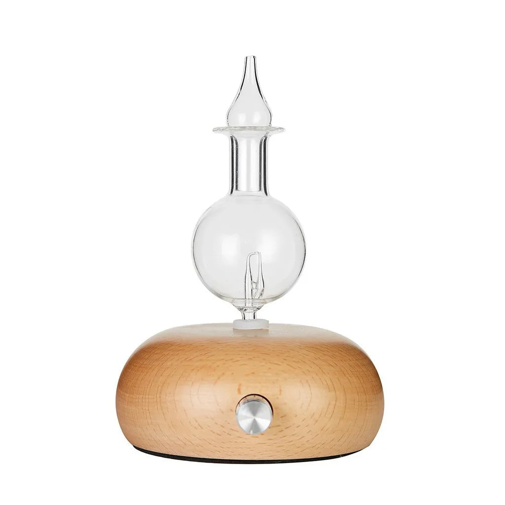 Wooden Glass Waterless Essential Oil Nebulizer Diffuser